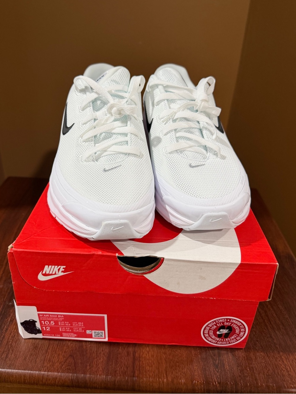 Nike Air max BIA White and Black - wolf gray Low-Top Sneakers M 10.5 W 12 NWT